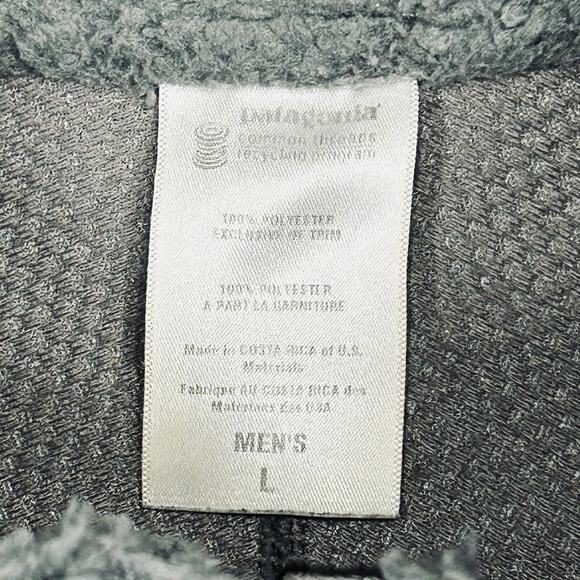Patagonia Mens Large Retro-X Jacket Coat Deep Pile Fleece Full Zip Eucalyptus - Picture 5 of 14